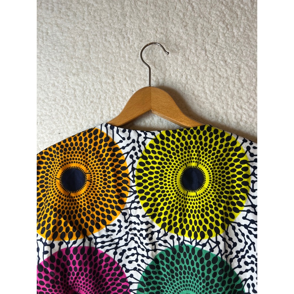 Shenbolen African Print Kimono Cardigan Multi Color Ankara Ruffle Sleeve 2XL NEW - Picture 6 of 9